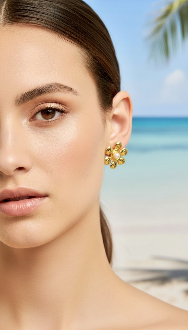 Wholesaler ROSA - Stainless steel pearl earrings