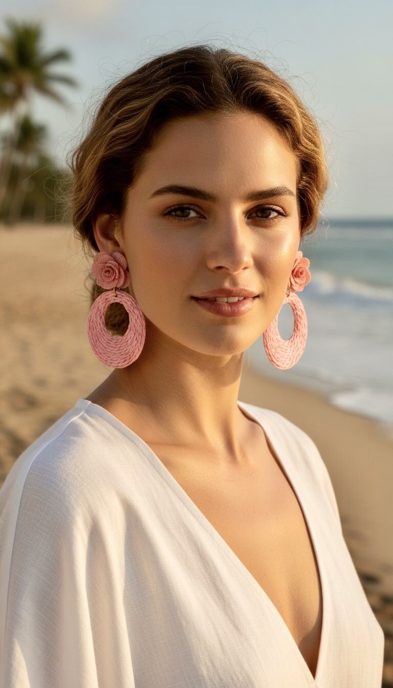 Wholesaler ROSA - Raffia earrings