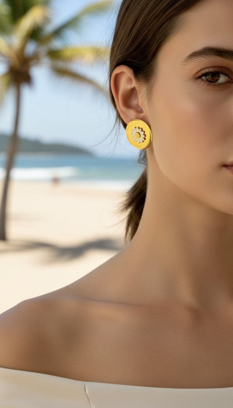 Grossiste ROSA - Boucles d'oreilles en acier inoxydable