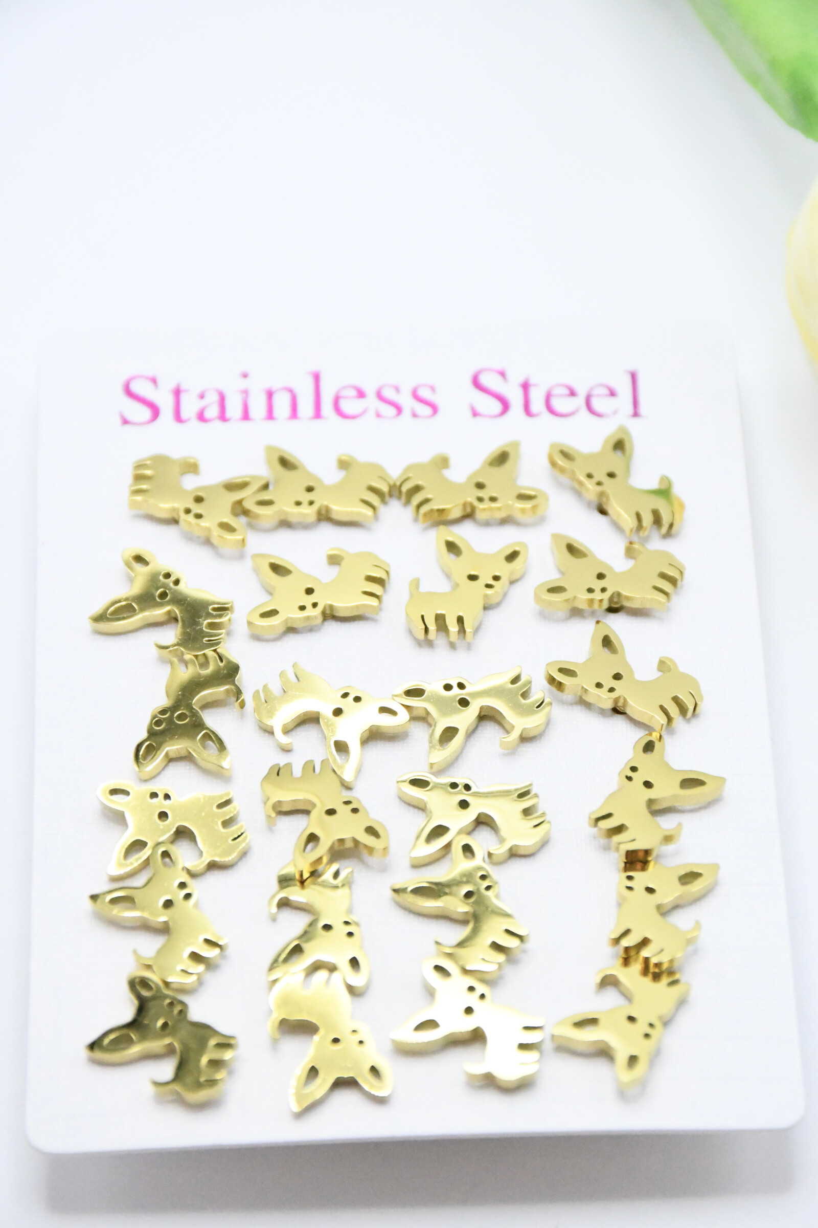 Wholesaler ROSA - 12 pairs in stainless steel earrings