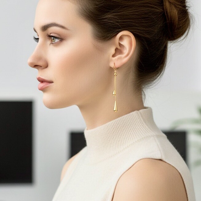 Grossiste ROSA - Boucles d'oreilles en acier inoxydable