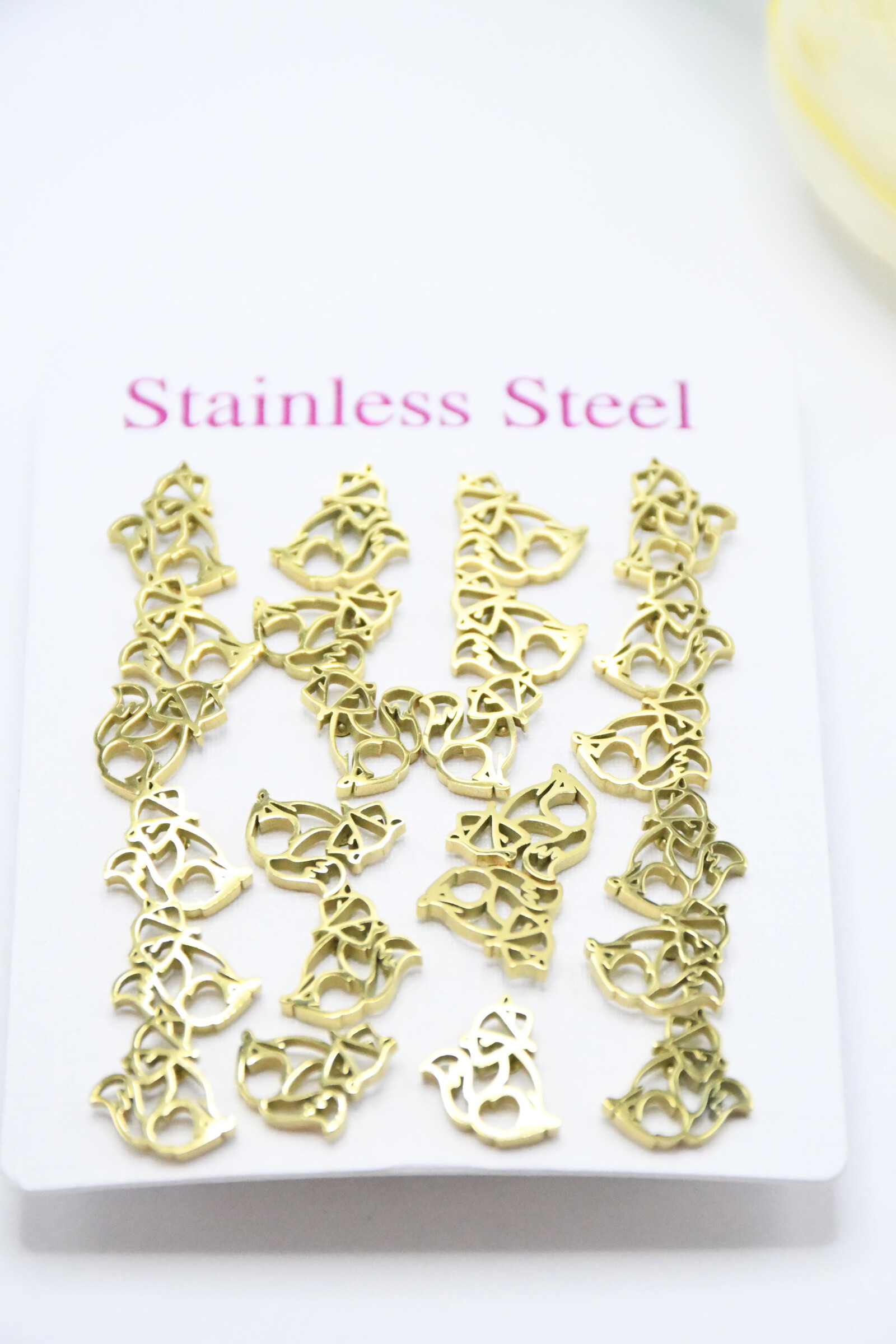 Wholesaler ROSA - 12 pairs in stainless steel earrings