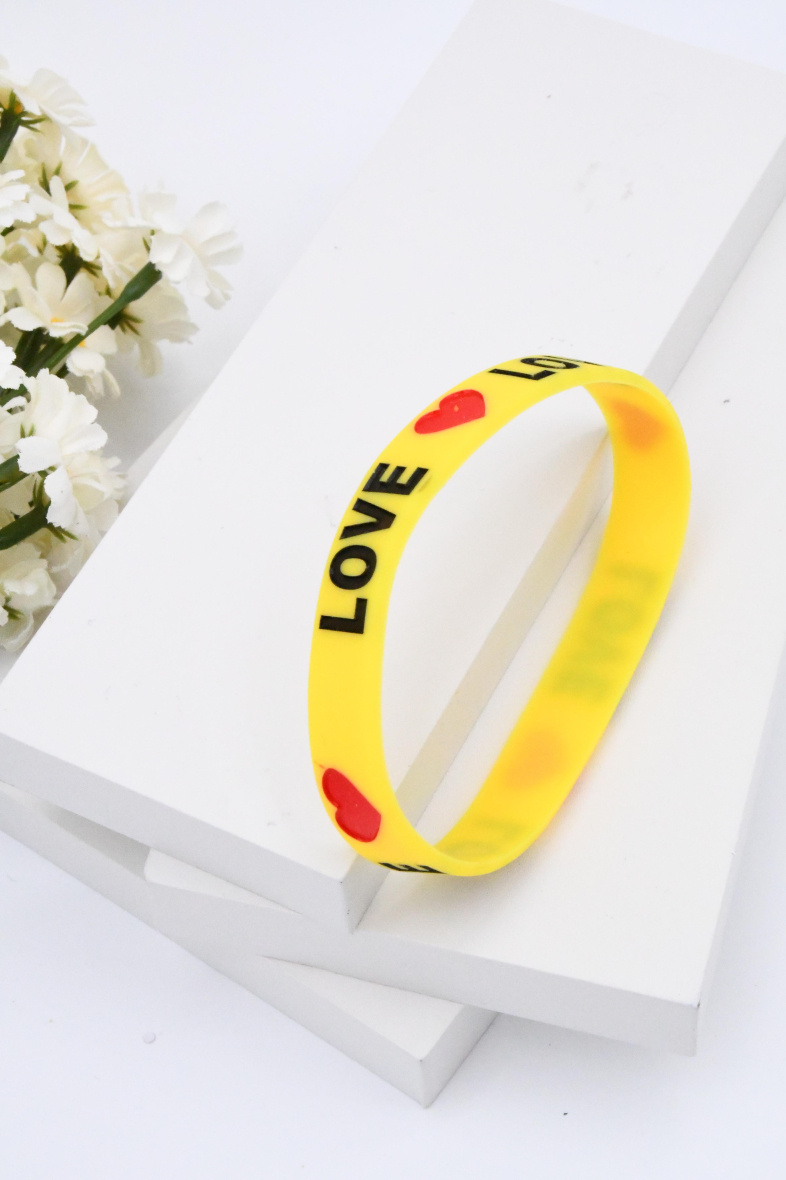 Mayorista ROSA - Pulsera elástica con mensaje “love”
