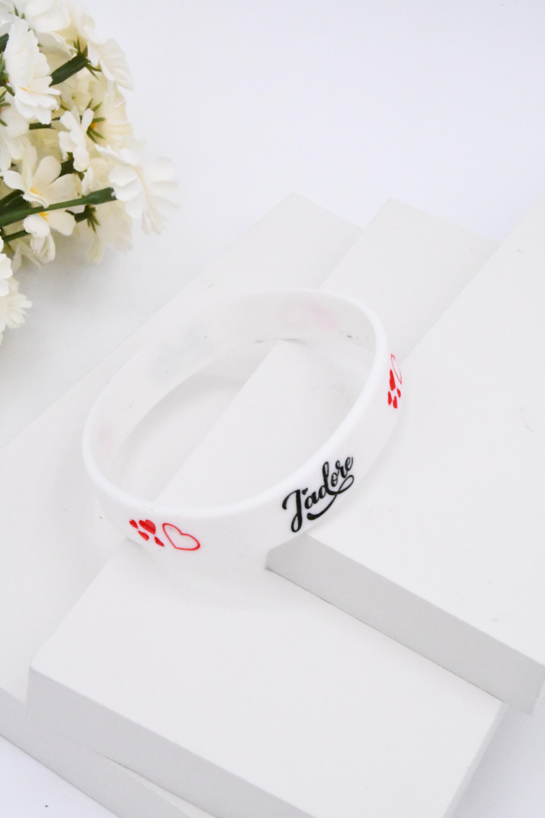 Mayorista ROSA - Pulsera elástica mensaje “I love”
