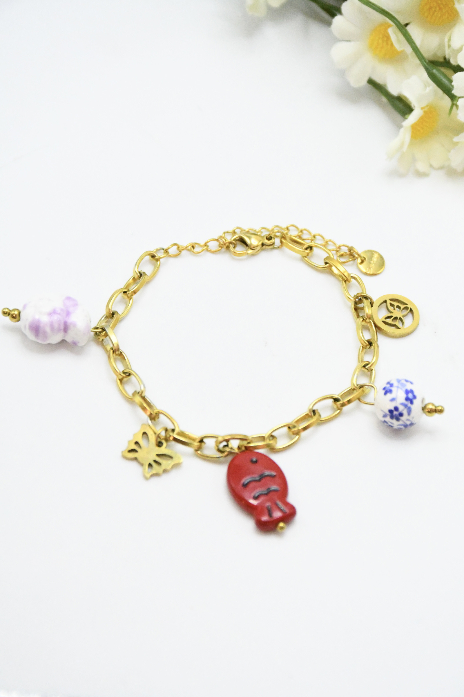 Grossista ROSA - Bracciale in acciaio inossidabile