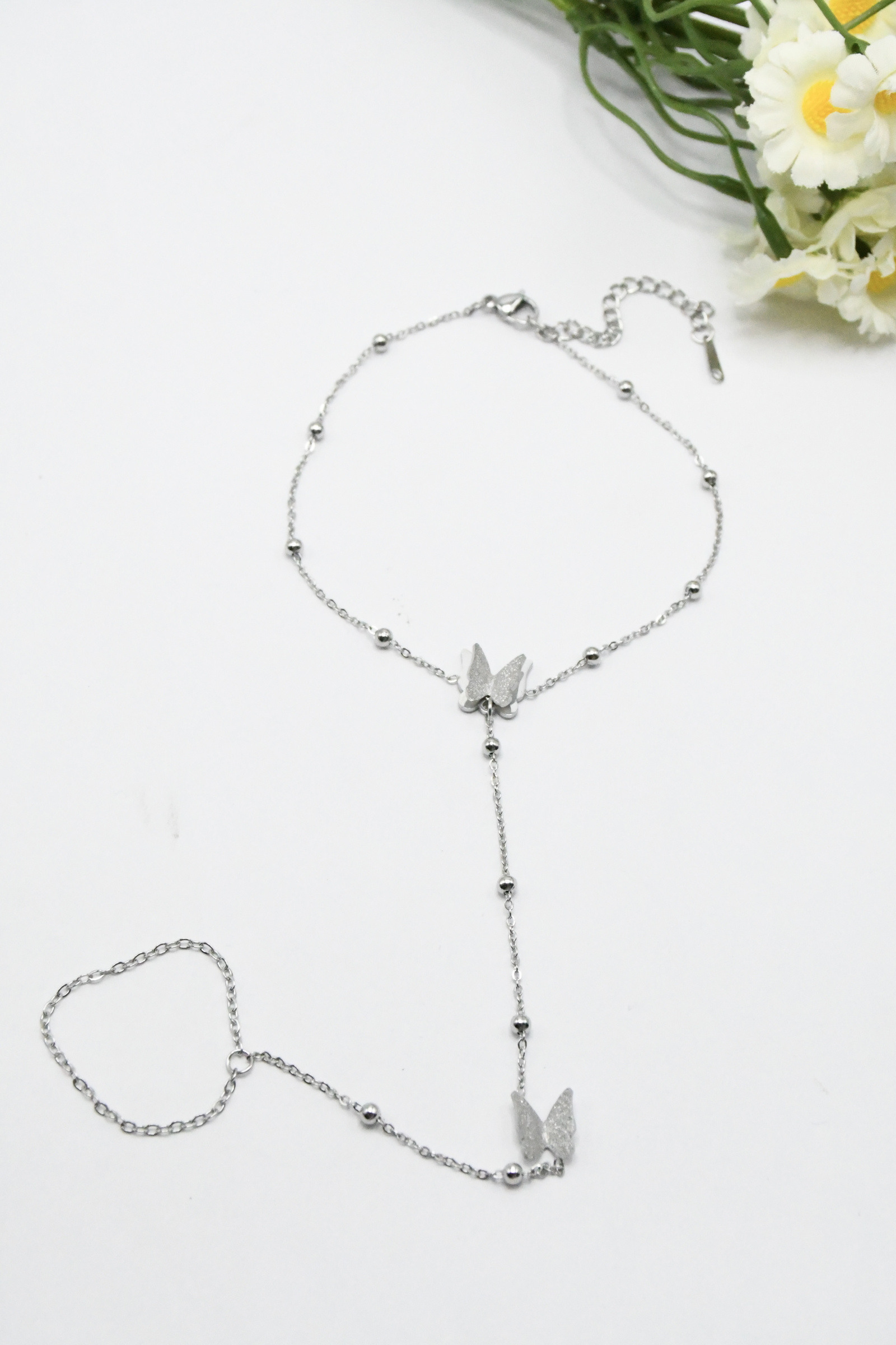 Wholesaler ROSA - Ankle chains with stainless steel ring