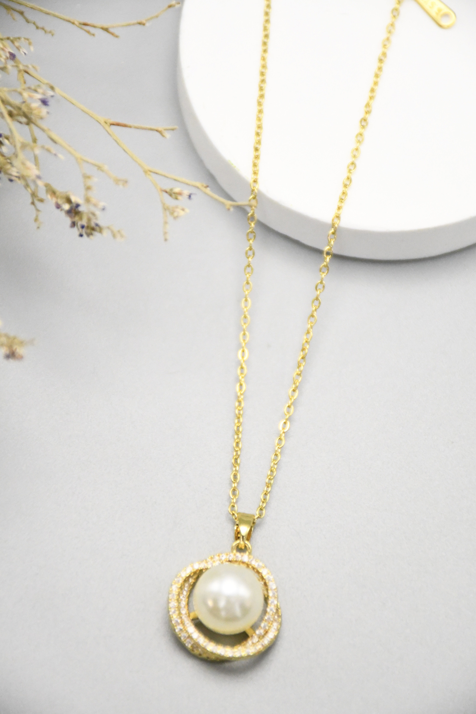 Grossiste ROSA - Colliers perle en chaîne acier inoxydable,pendentif en cuivre