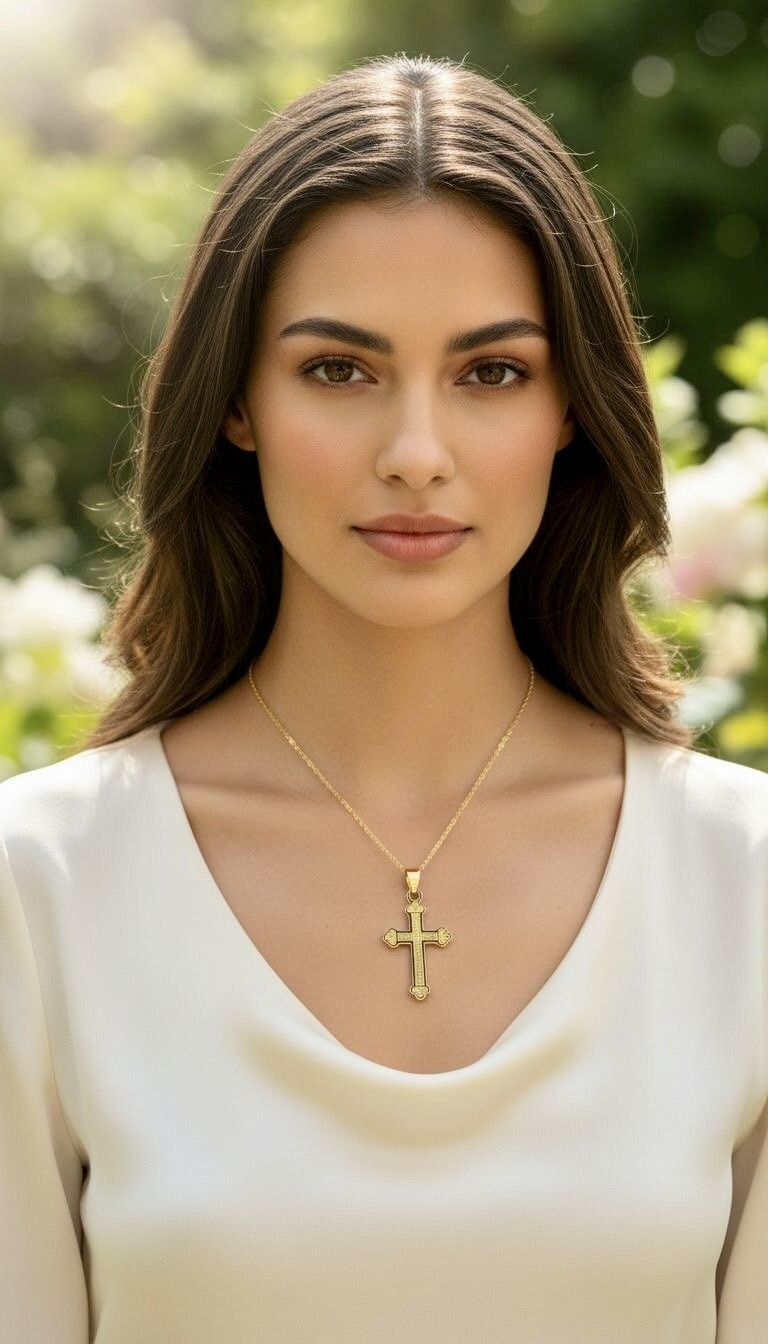 Wholesaler ROSA - Stainless steel cross necklace