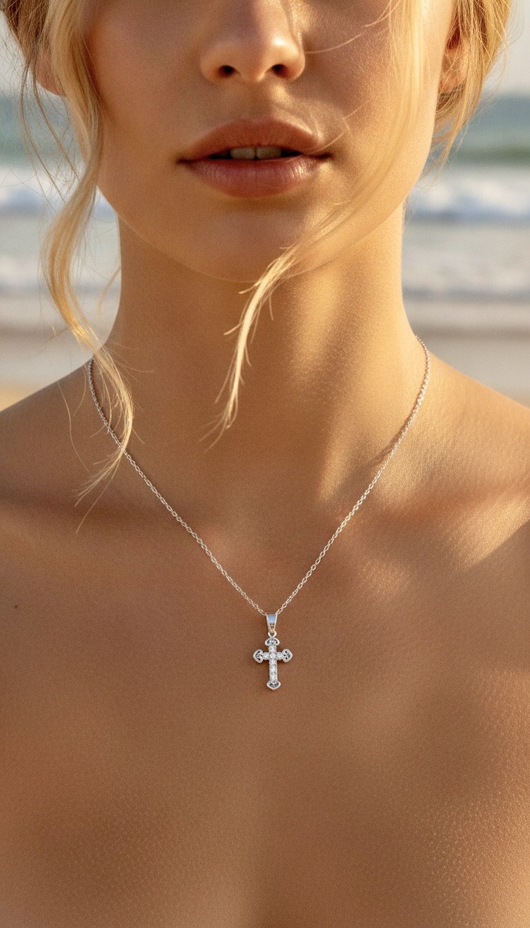Wholesaler ROSA - Stainless steel cross necklace