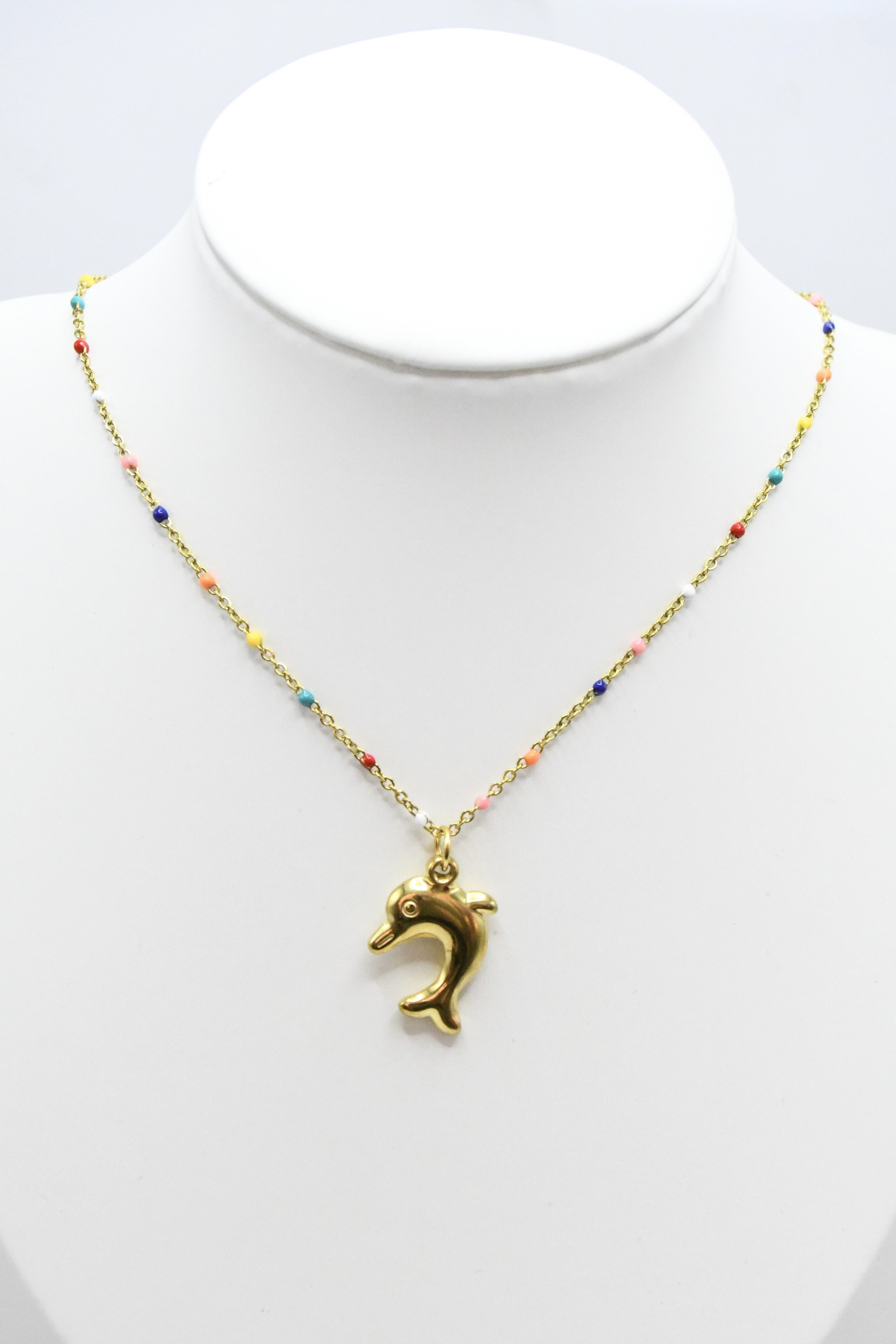 Wholesaler ROSA - Stainless steel dolphin necklace