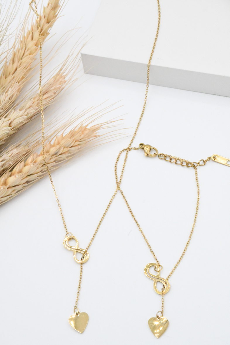 Grossista ROSA - Parure in acciaio inossidabile
