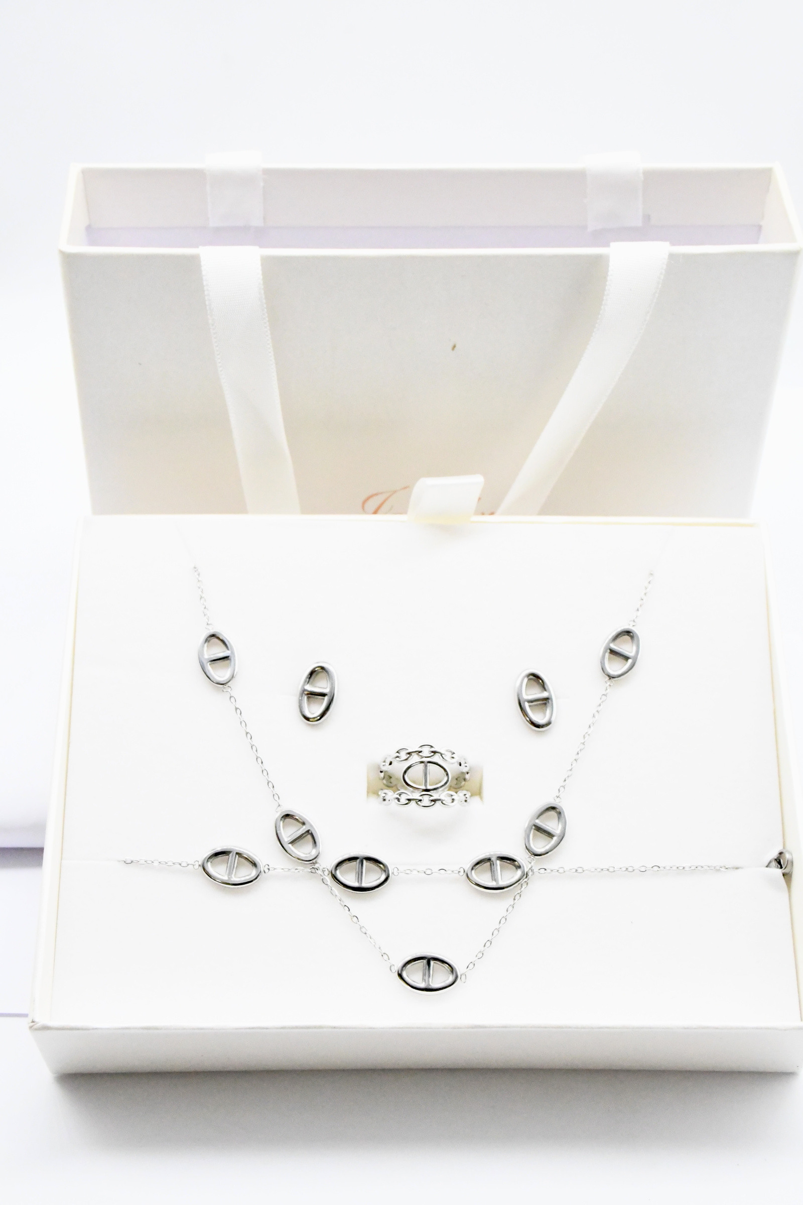 Großhändler ROSA - Schmuckset aus Edelstahl