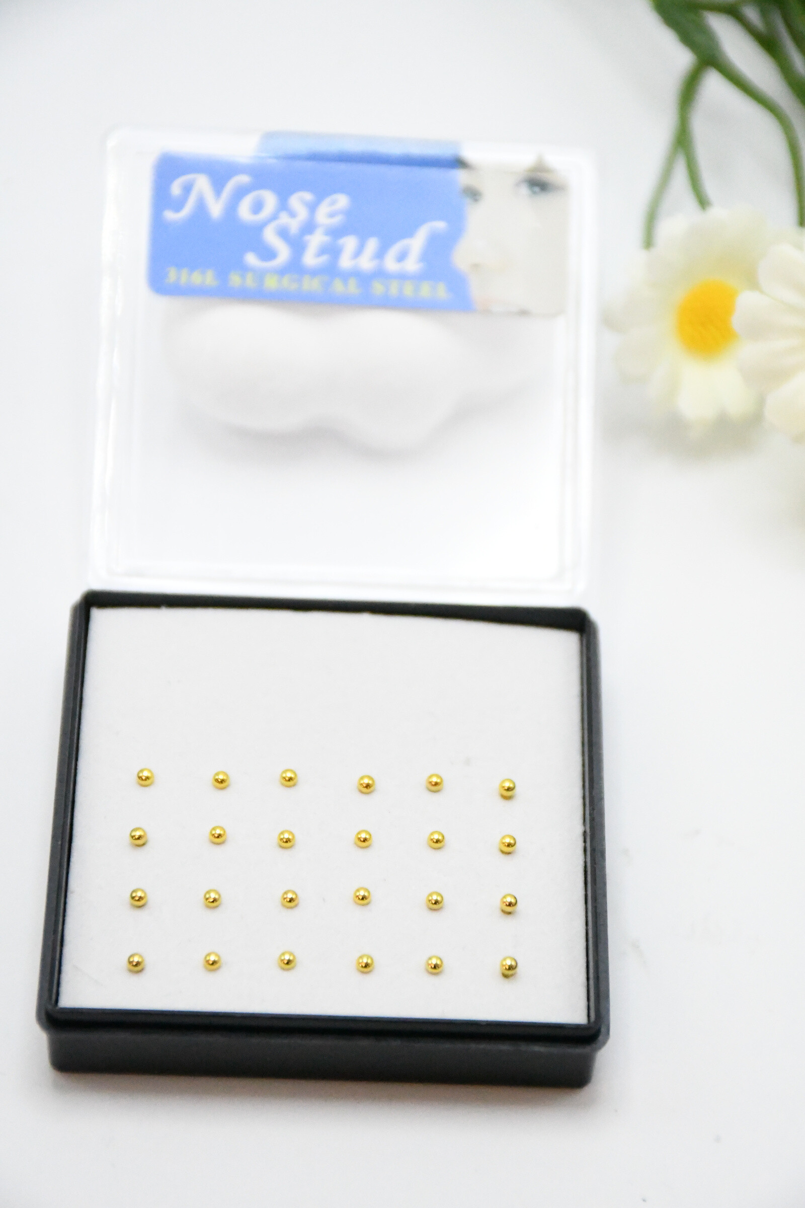 Großhändler ROSA - 24 Edelstahl -Piercings