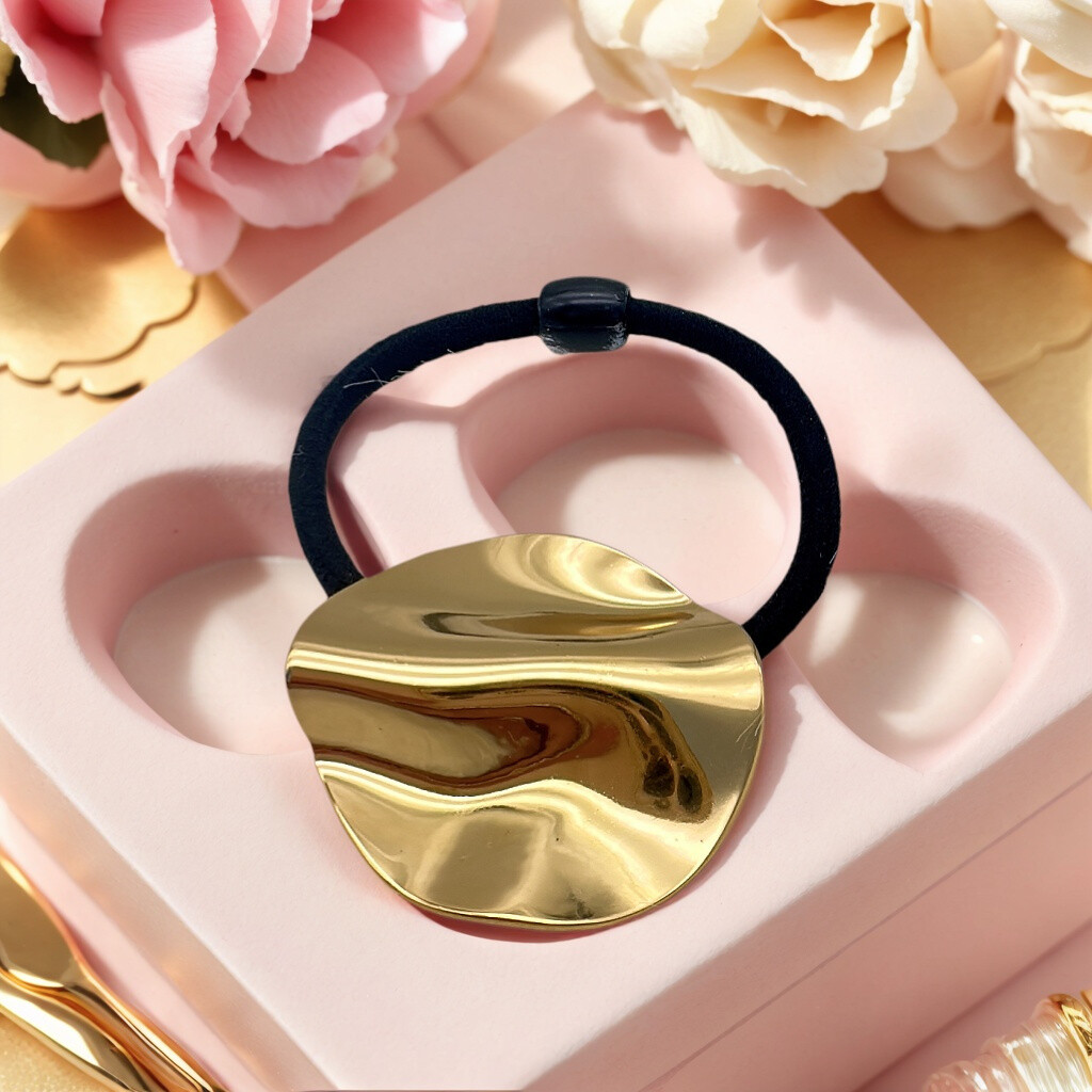 Grossista ROSE PINK - Elastico per capelli con anello in acciaio inossidabile