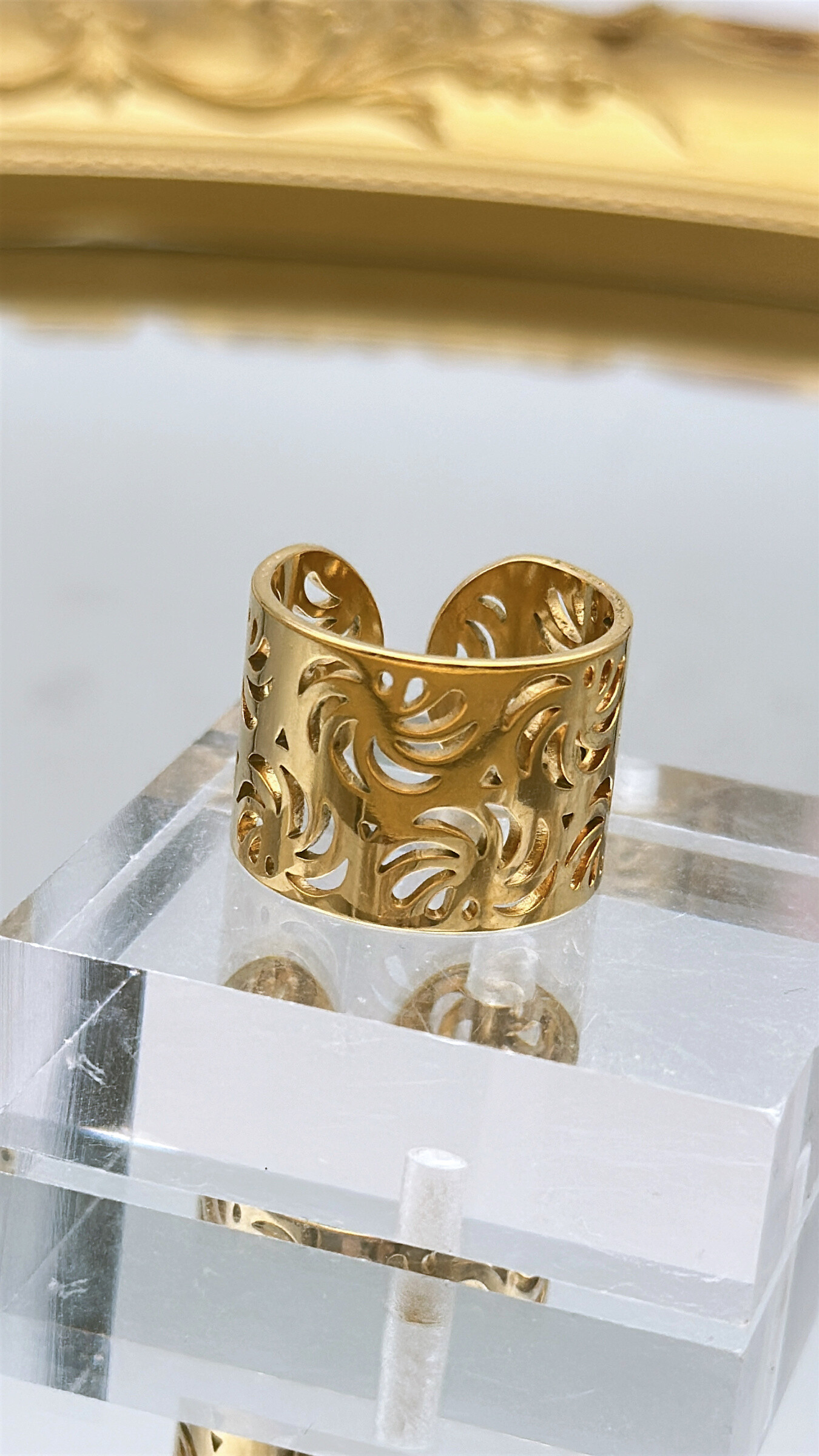 Grossista ROSE PINK - Anello in acciaio inossidabile regolabile