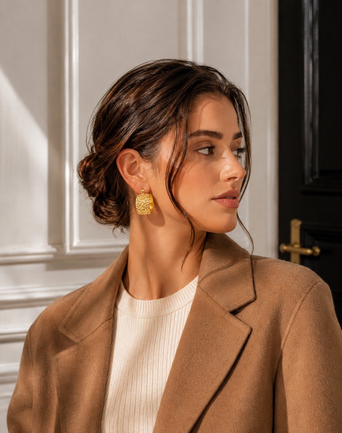 Grossiste ROSE PINK - BOUCLES D'OREILLES CREOLES EN ACIER INOXYDABLE