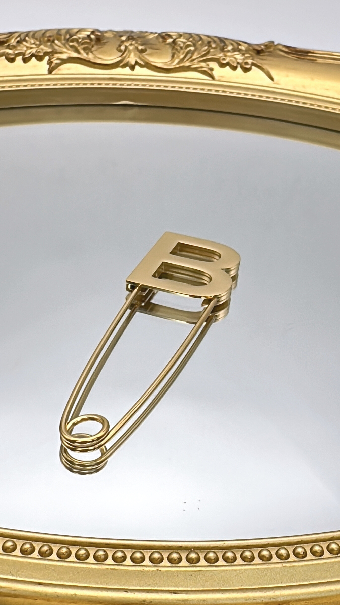 Grossiste ROSE PINK - BROCHE TROMBONE "B" EN ACIER INOXYDABLE