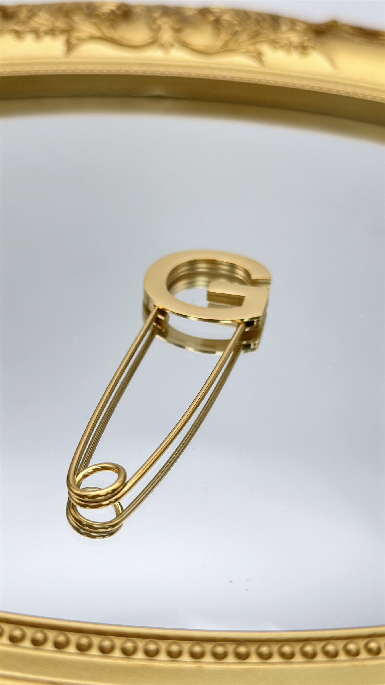 Grossiste ROSE PINK - BROCHE TROMBONE "G" EN ACIER INOXYDABLE