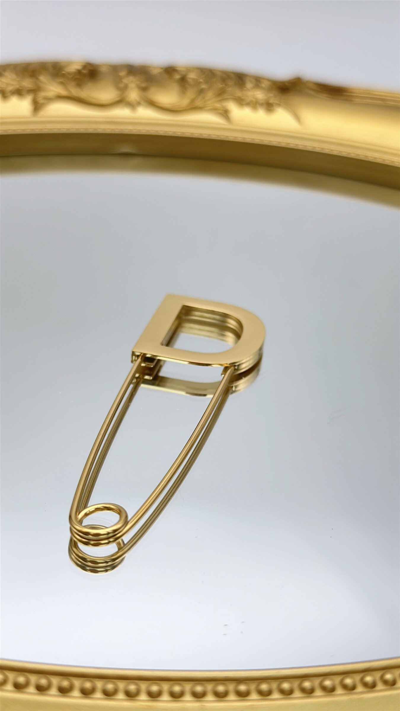 Grossiste ROSE PINK - BROCHE TROMBONE "D" EN ACIER INOXYDABLE