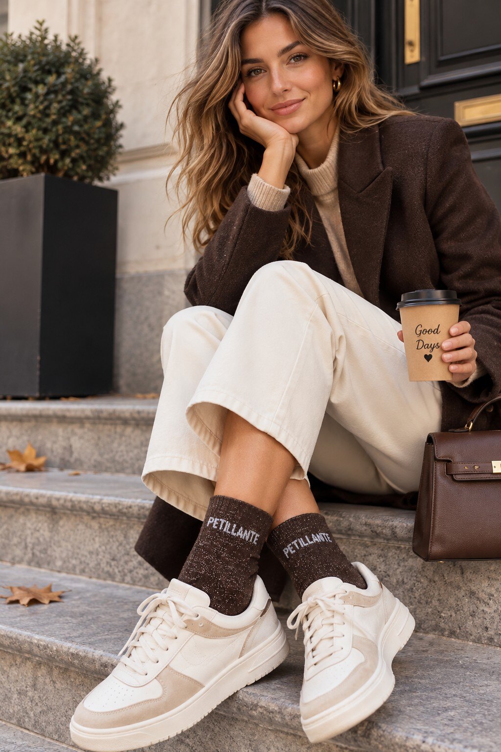 Mayorista ROSE PINK - Calcetines brillantes con mensaje: BRILLANTE