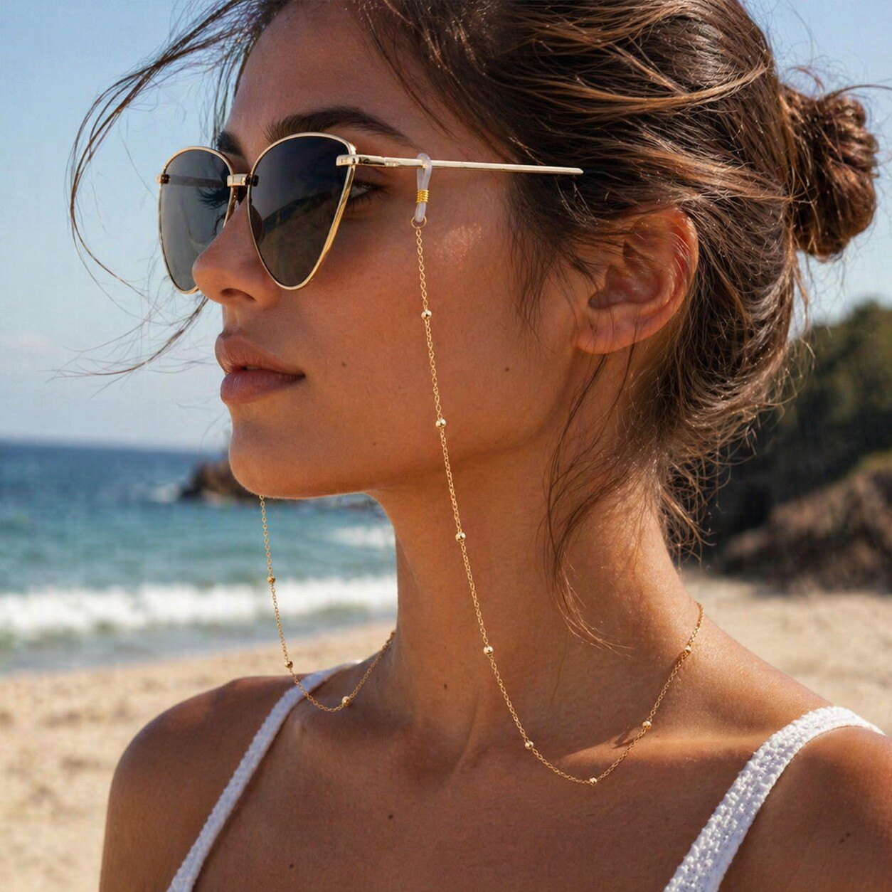 Grossiste ROSE PINK - CHAINE DE LUNETTE EN ACIER INOXYDABLE