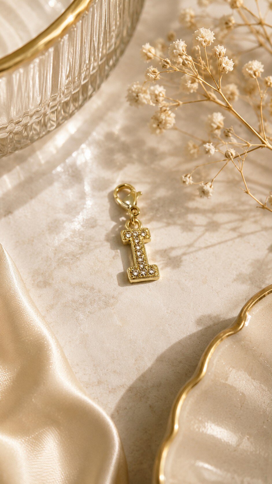 Mayorista ROSE PINK - Carta de encanto "A" en acero inoxidable
