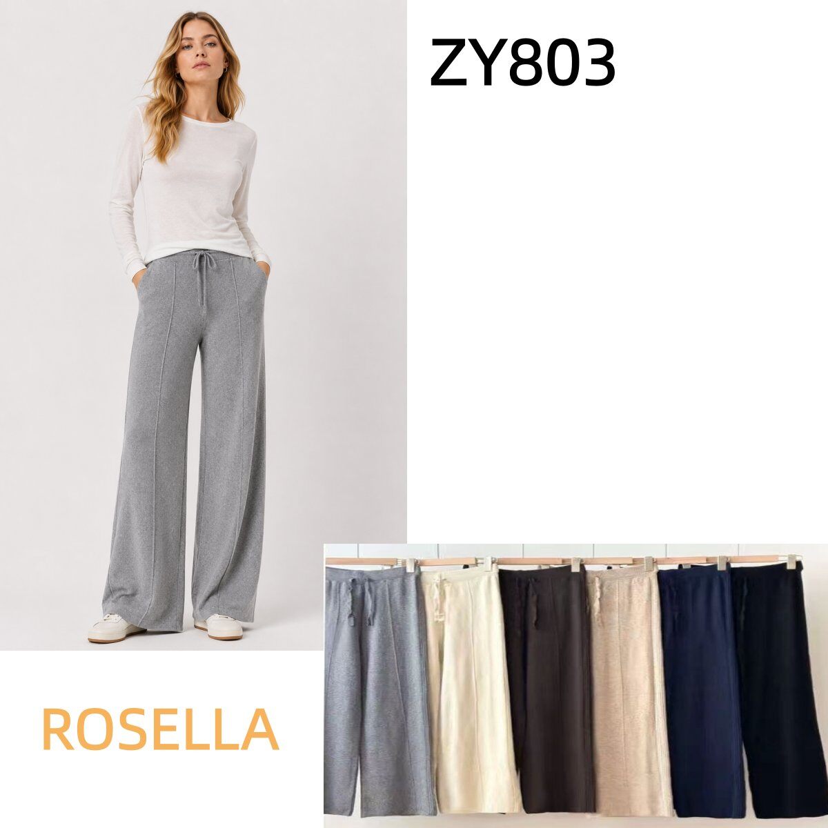 Wholesaler ROSELLA SRL - ELEGANT TROUSERS WITHOUT POCKETS