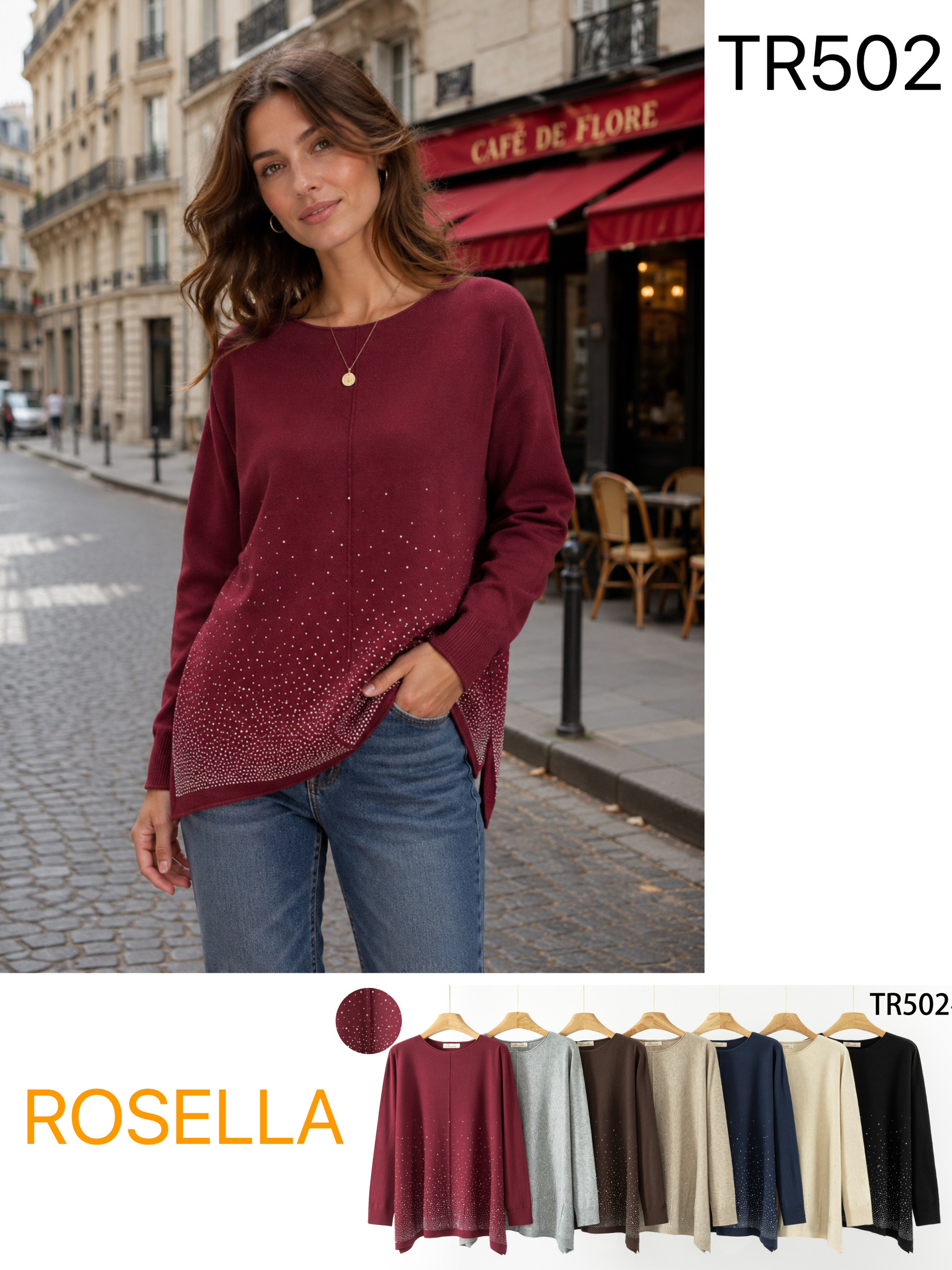 Grossista ROSELLA SRL - MAGLIERIA MANICHE LUNGHE CON ACCESSORI
