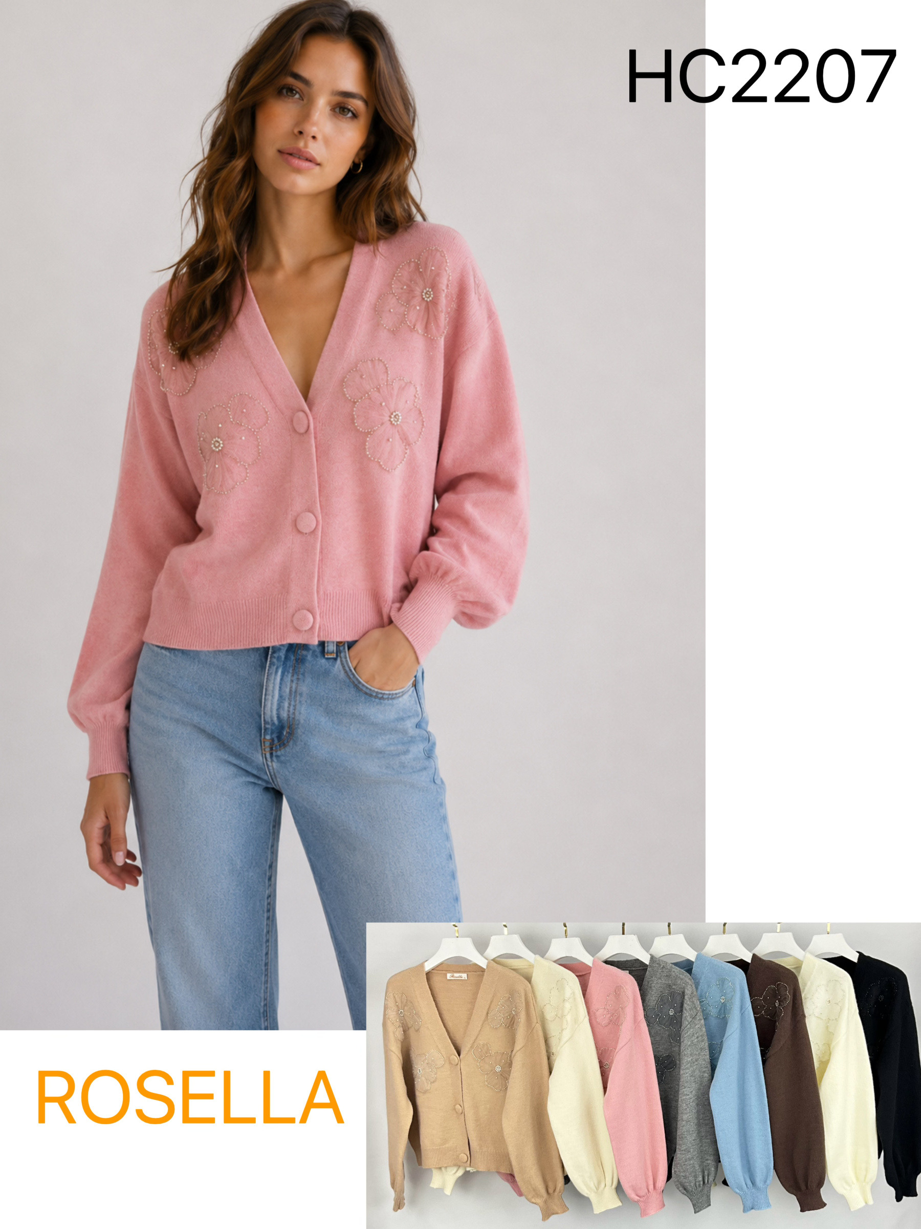 Wholesaler ROSELLA SRL - CARDIGAN WITH ACCESSORIES