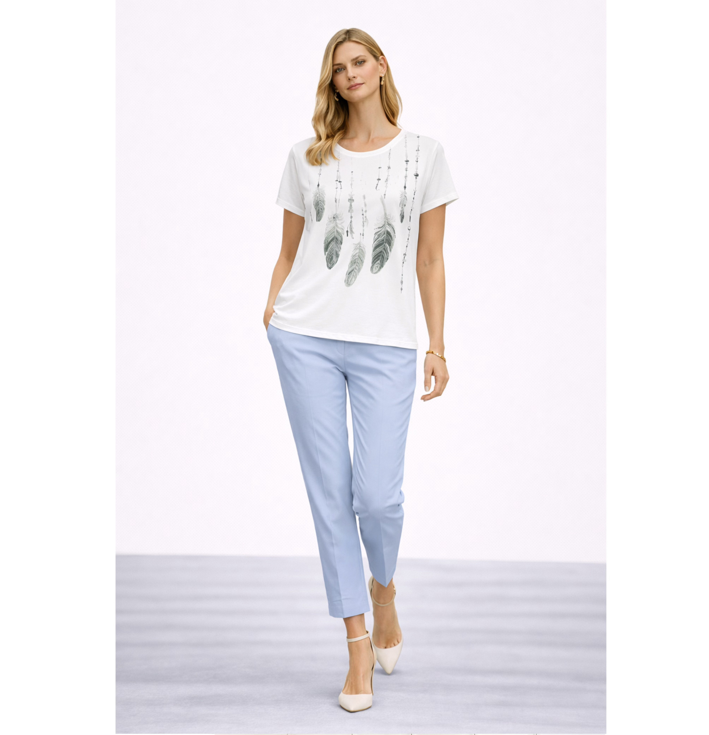 Grossiste ROSELLA SRL - T-SHIRTS IMPRIMÉES AVEC DIAMANTS
