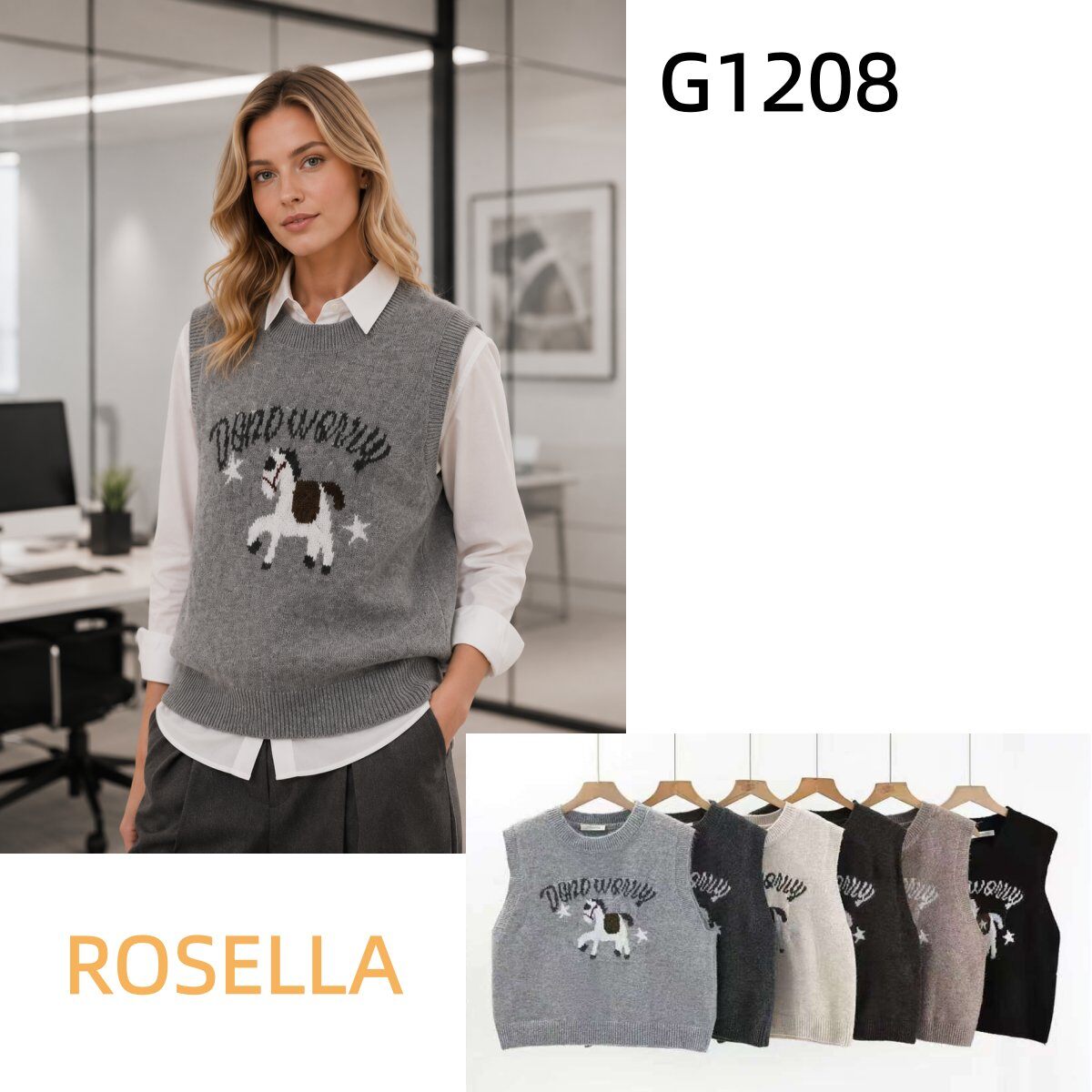 Wholesaler ROSELLA SRL - SLEEVELESS KNIT TOP
