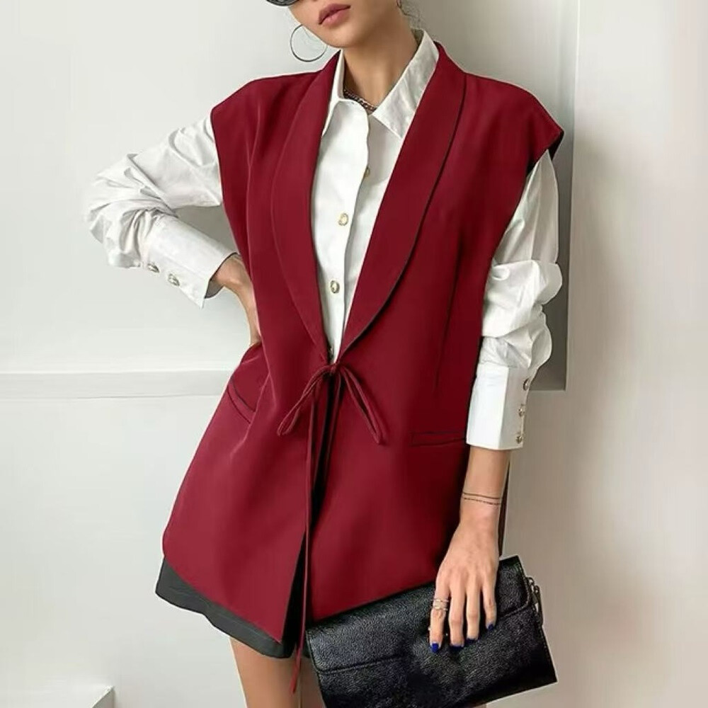 Wholesaler Rosy Days - Sleeveless drawstring blazer