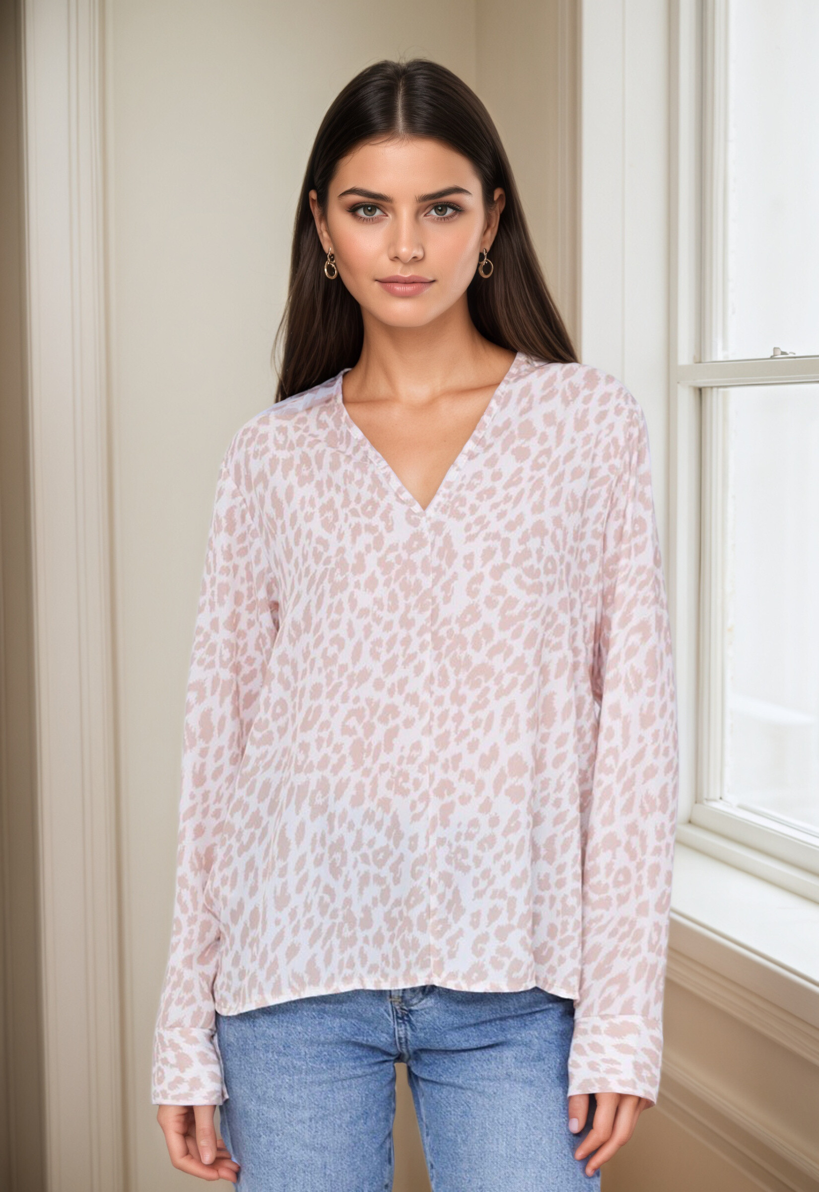 Mayorista Rosy Days - blusa con estampado de leopardo