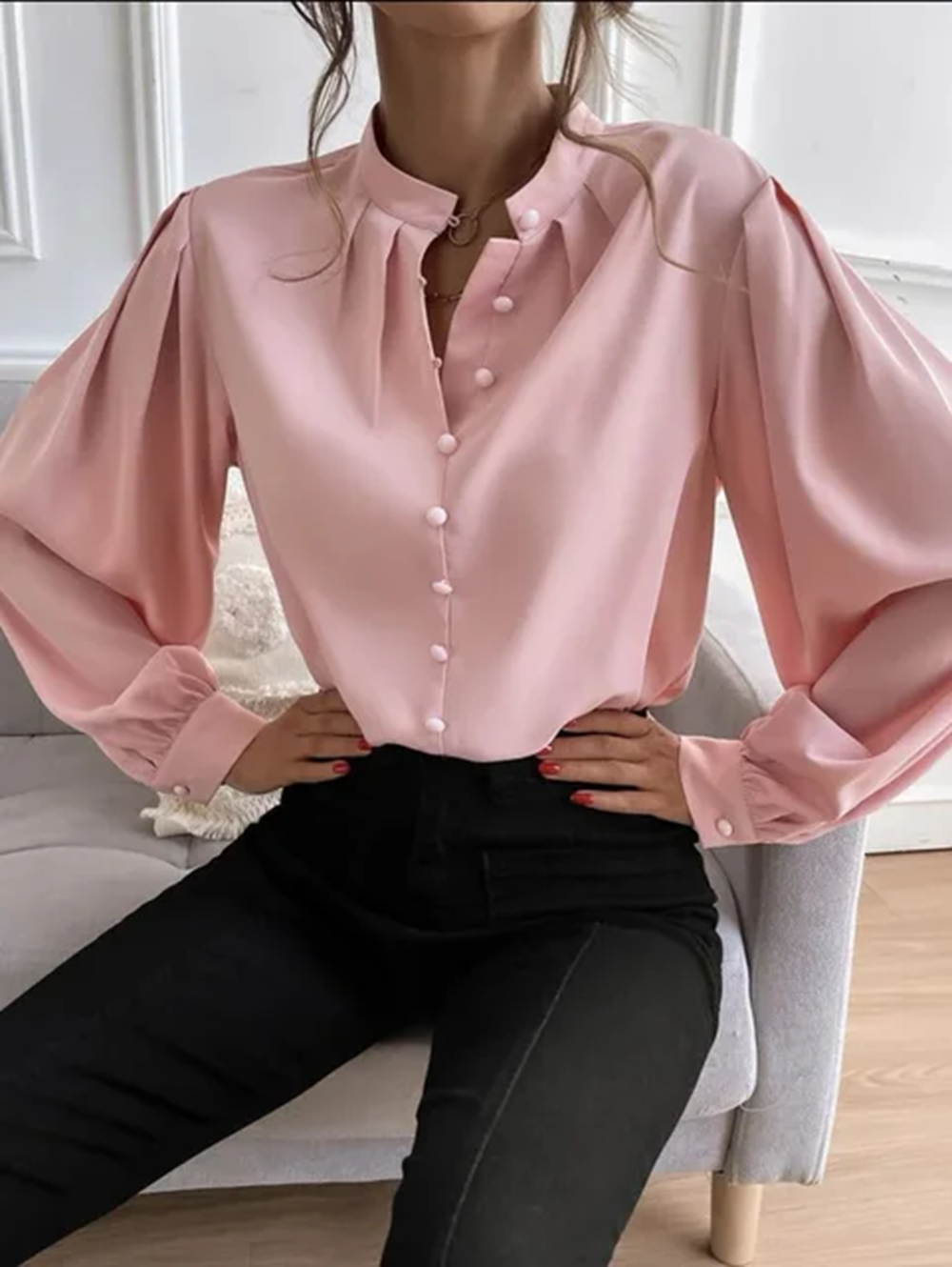 Wholesaler Rosy Days - Chic button blouse