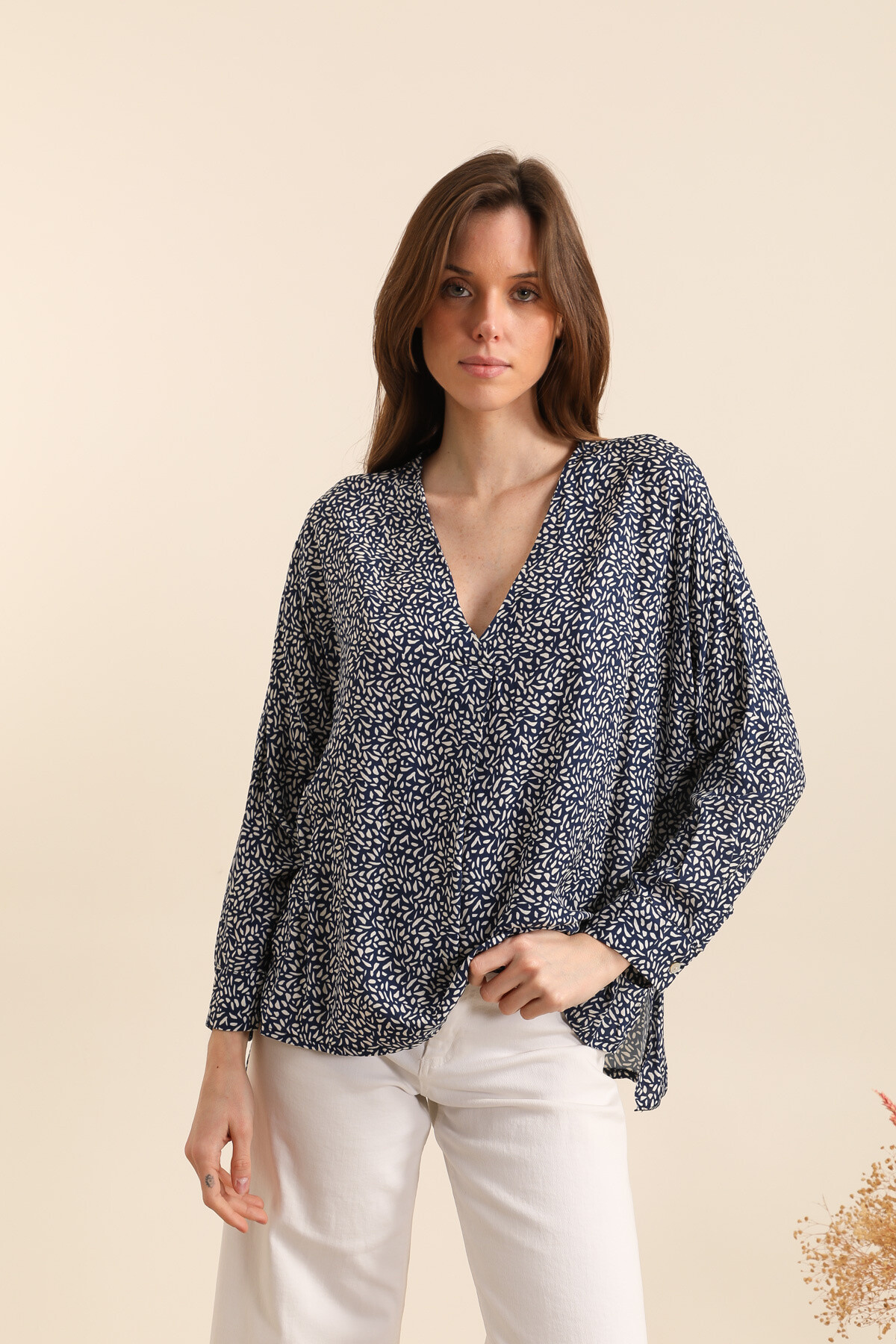 Wholesaler Rosy Days - Loose printed blouse