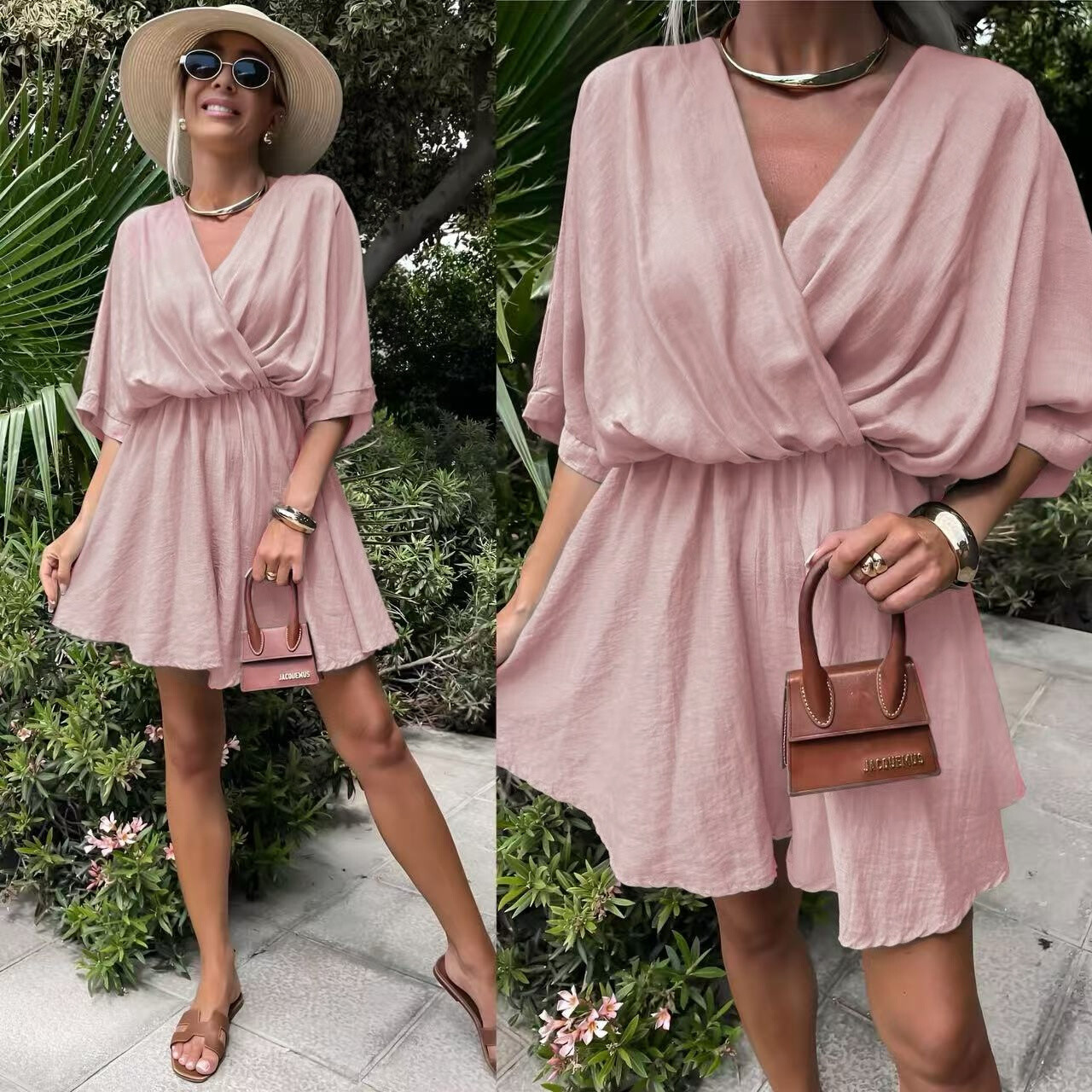 United COMBI-SHORT in viscose - Rose Shadow - 1 - large format