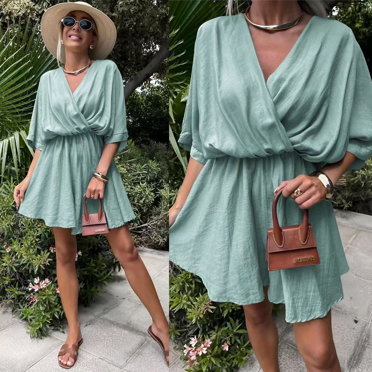 United COMBI-SHORT in viscose - Aqua Marine - 1 - large format
