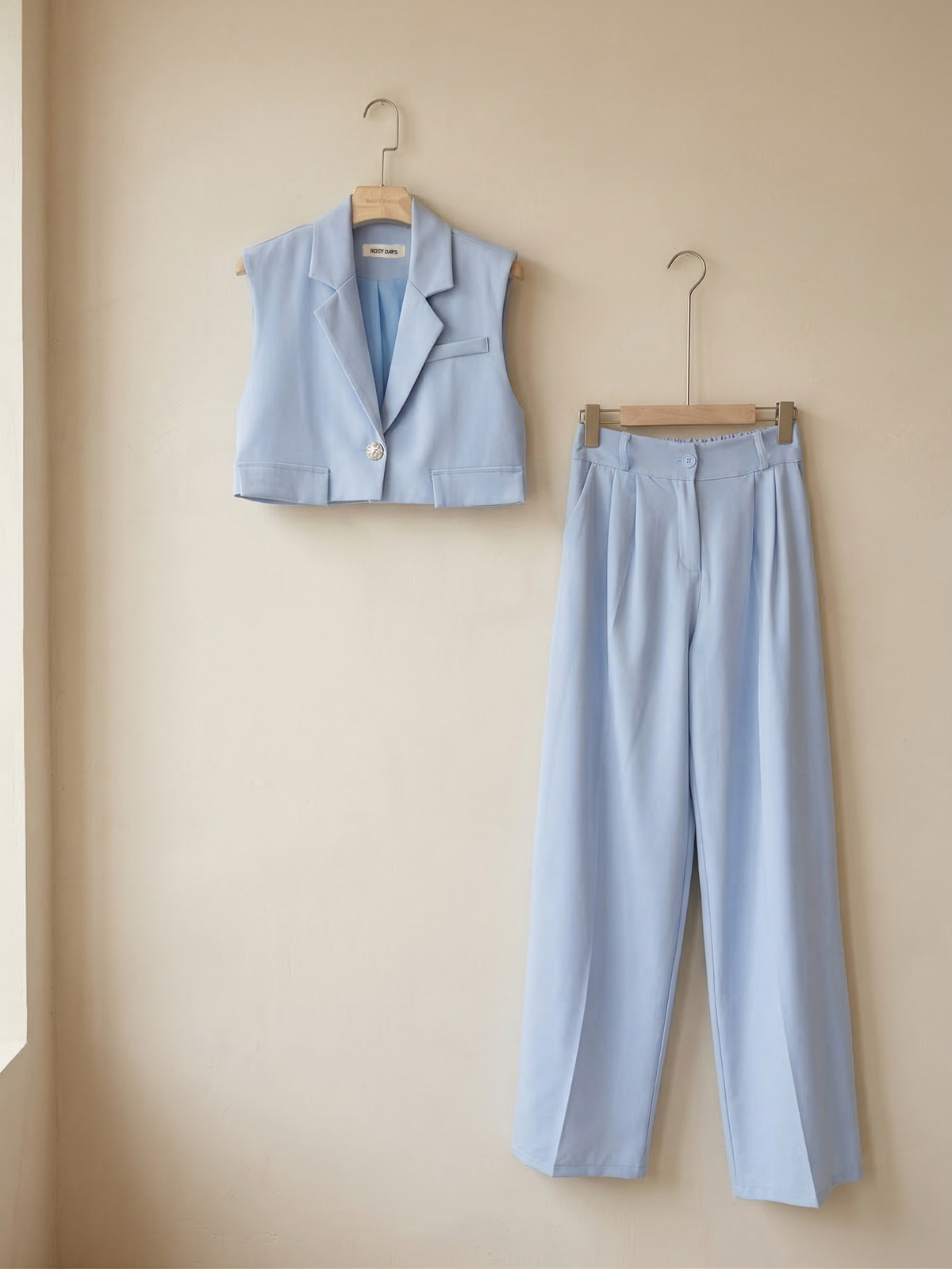 Grossista ROSYDAYS - Completo Top e Pantaloni Elegante con Fodera