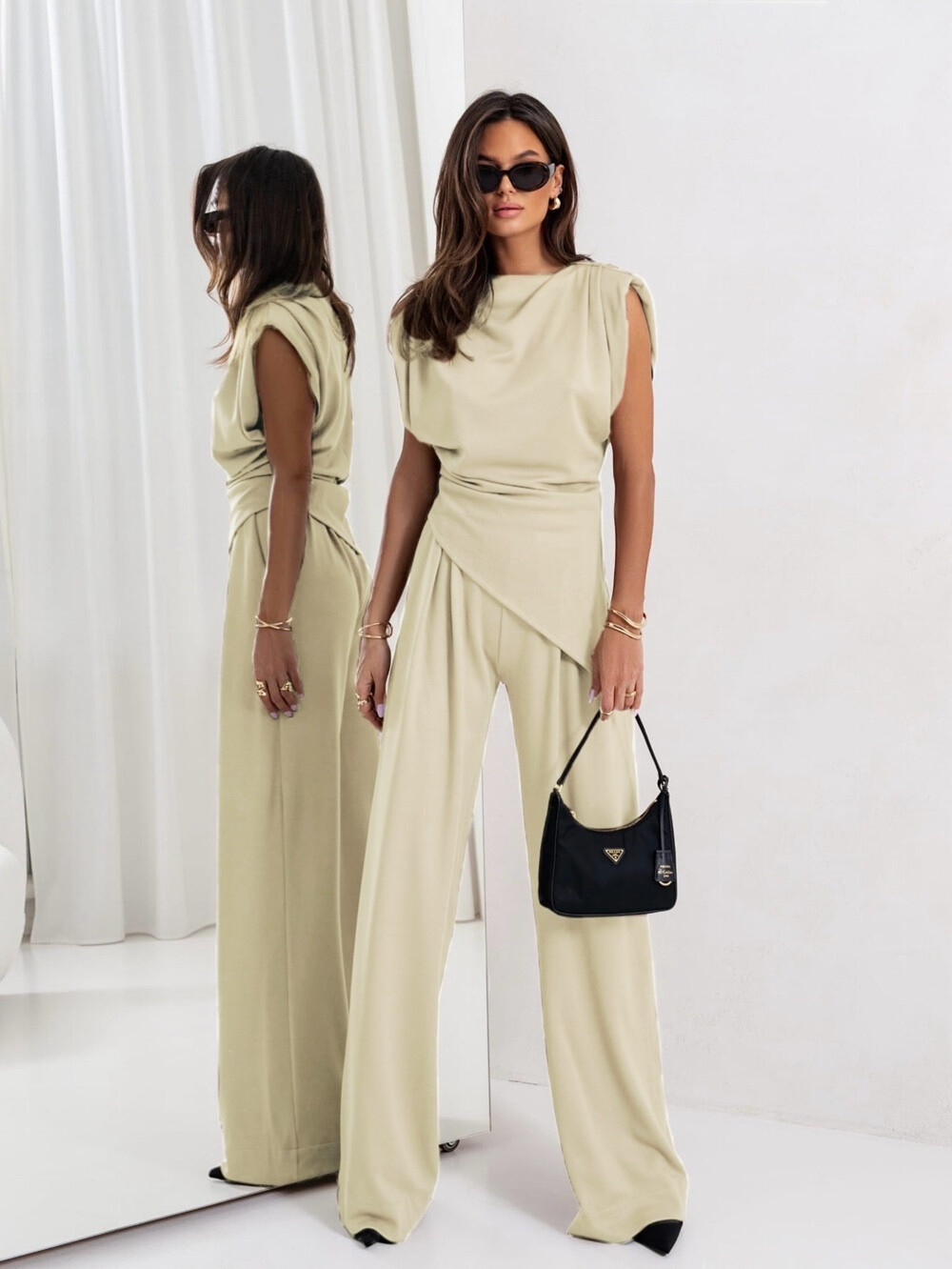Grossista Rosy Days - Pantaloni asimmetrici asimmetrici con spalle