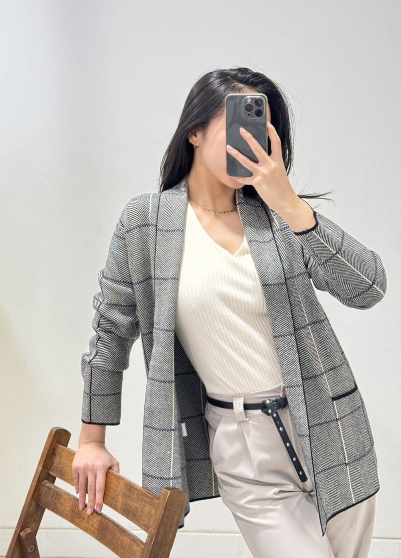 Grossiste Rosy Days - Gilet court en maille à rayures
