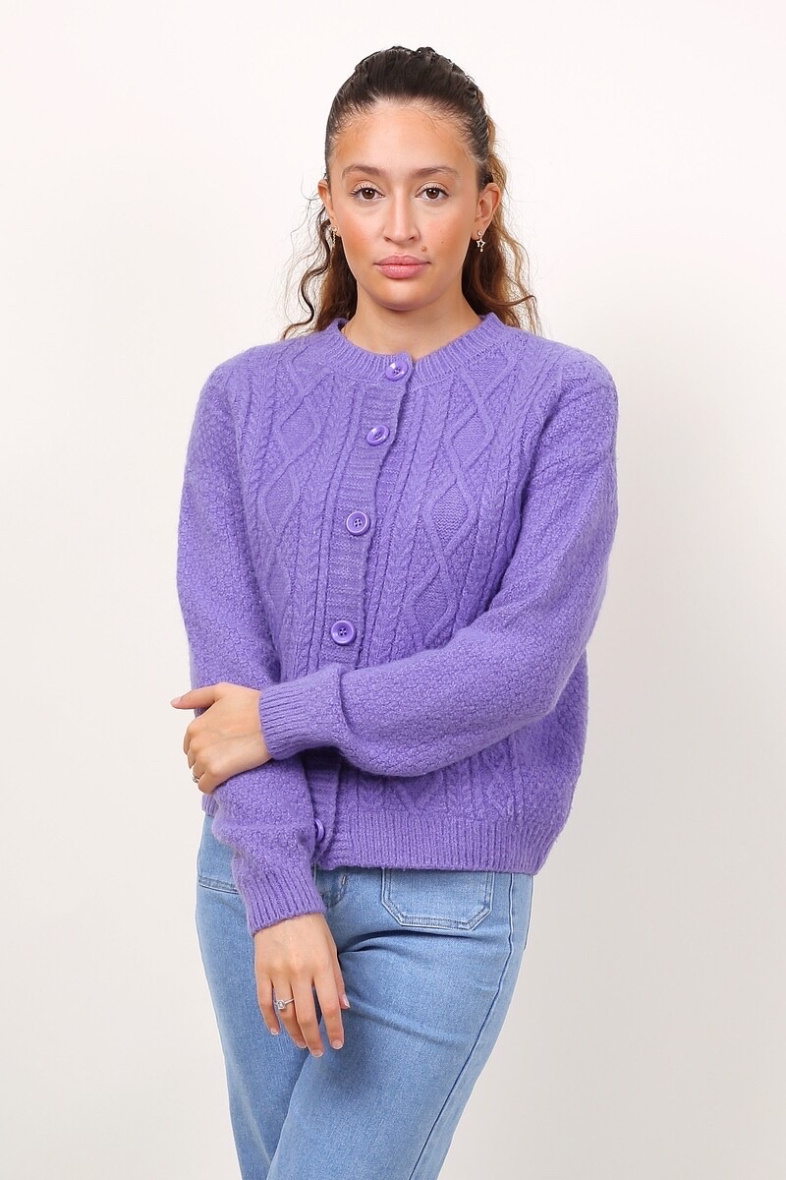 Wholesaler ROSYDAYS - Cable knit cardigan with buttons