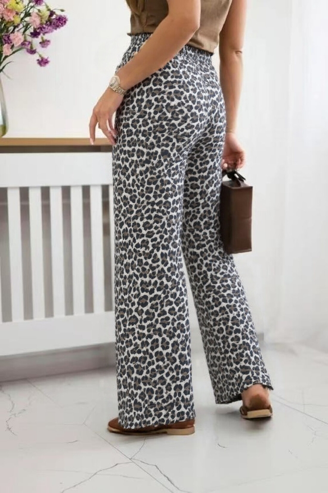 Cotton gauze pants with cord - Animals - 3 - large format