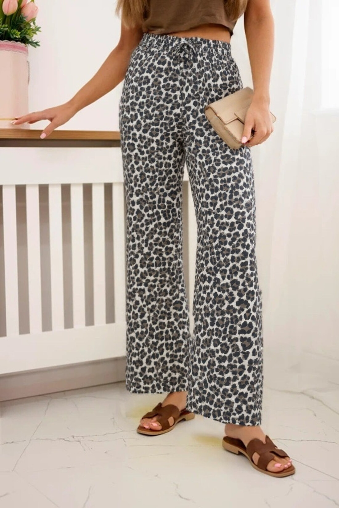 Cotton gauze pants with cord - Animals - 2 - large format