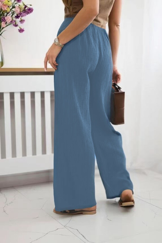 Cotton gauze pants with cord - Jeans - 2 - large format