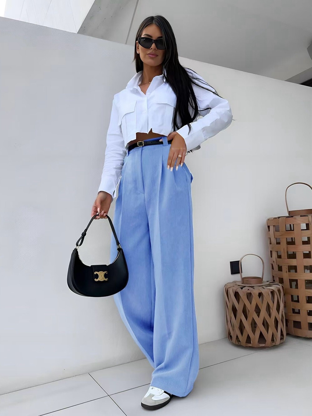 Wholesaler Rosy Days - Chic pants straight cut with pocket belt