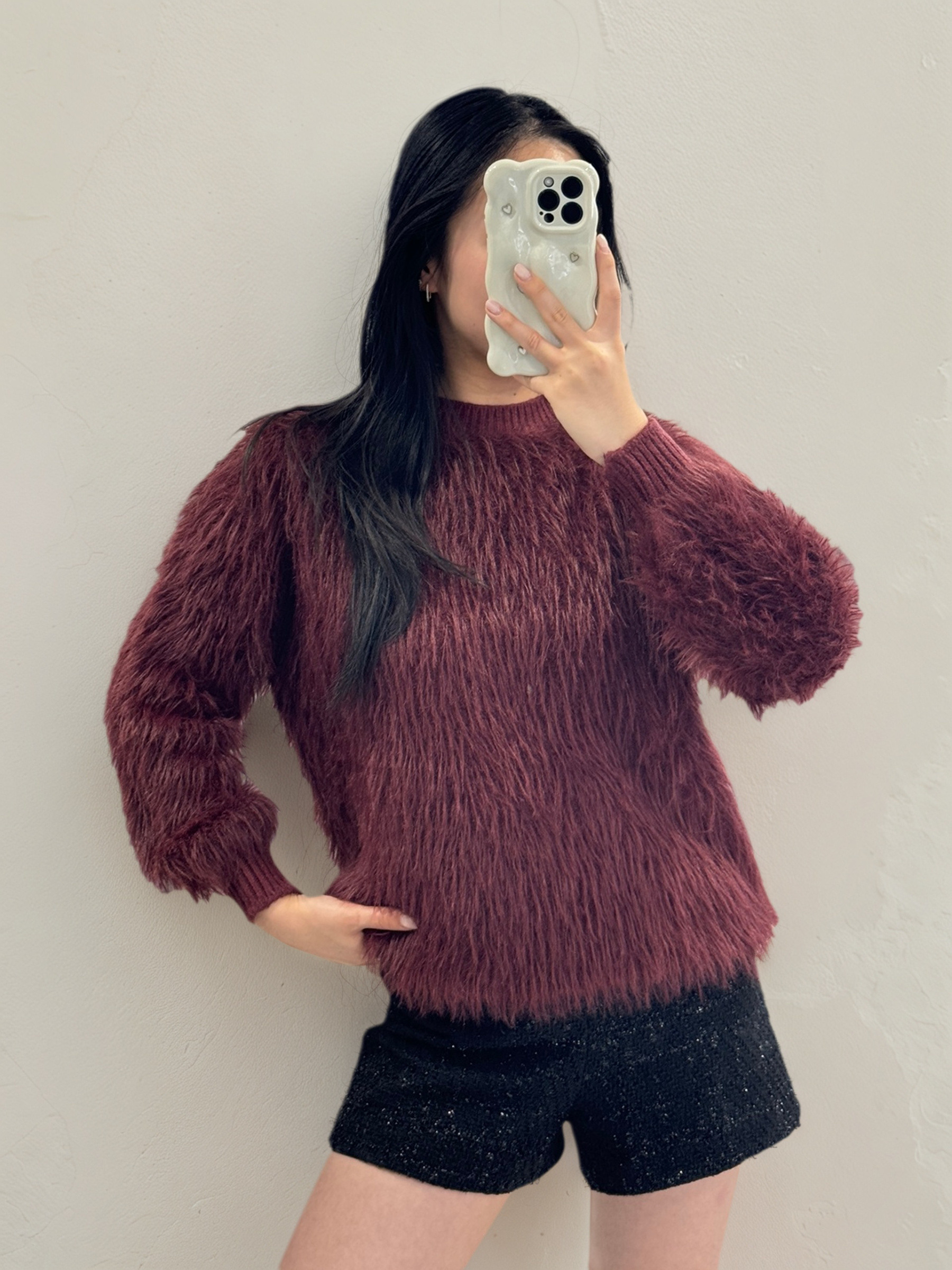 Grossiste ROSYDAYS - Pull Col Rond Duveteux