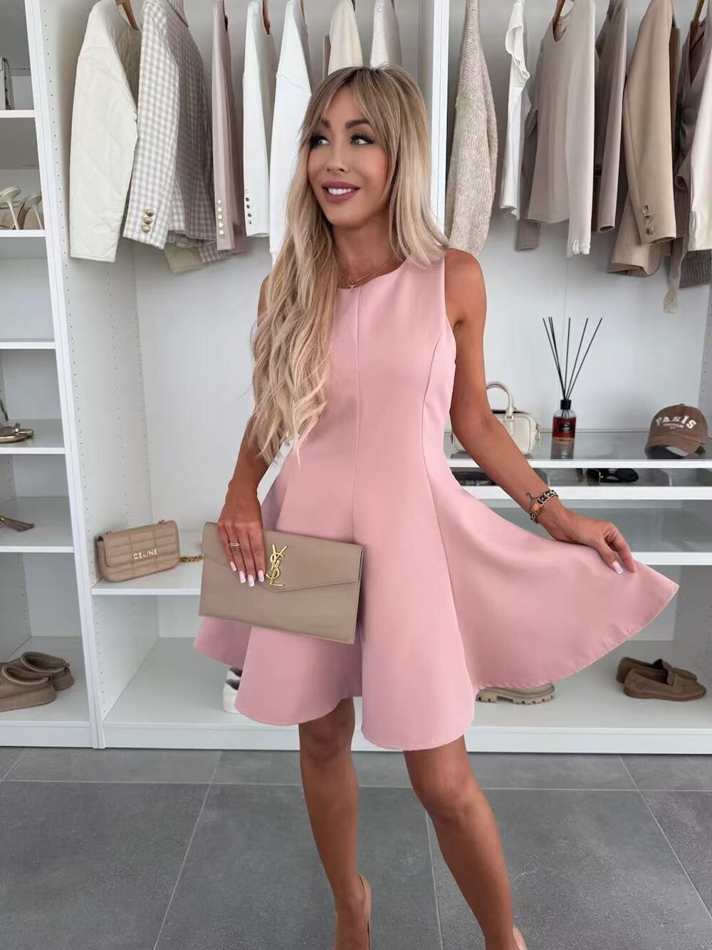 Wholesaler Rosy Days - Chic Chic Skateer Dress Zipped on the back