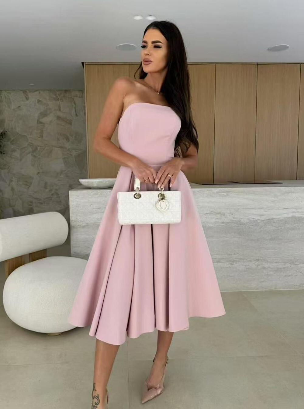 Grossiste Rosy Days - Robe bustier trapèze chic et élégante