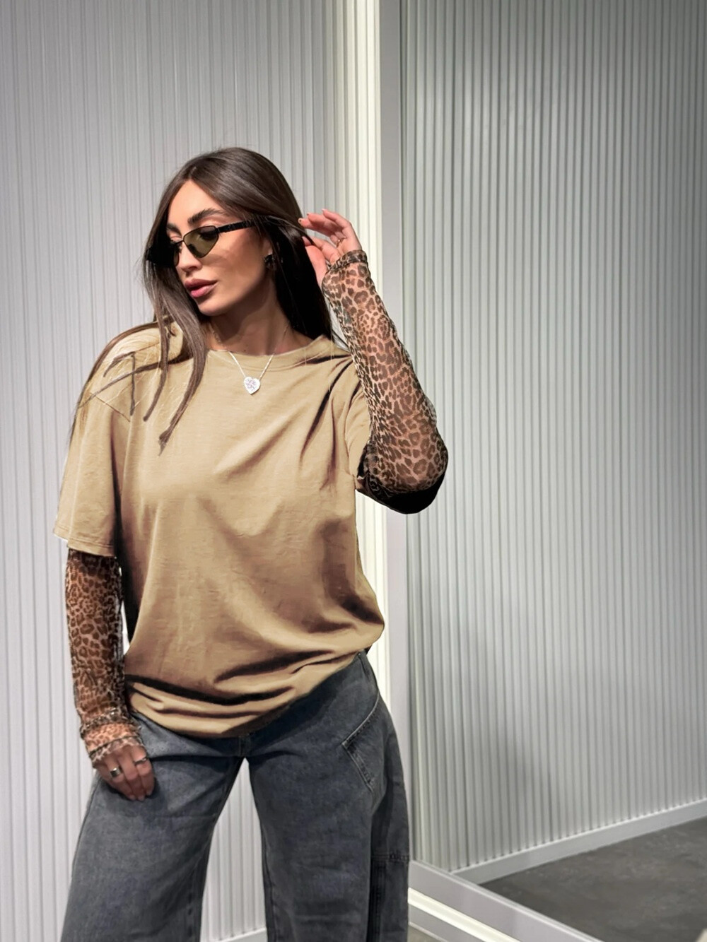 Leopard sail cotton tshirt - Main image