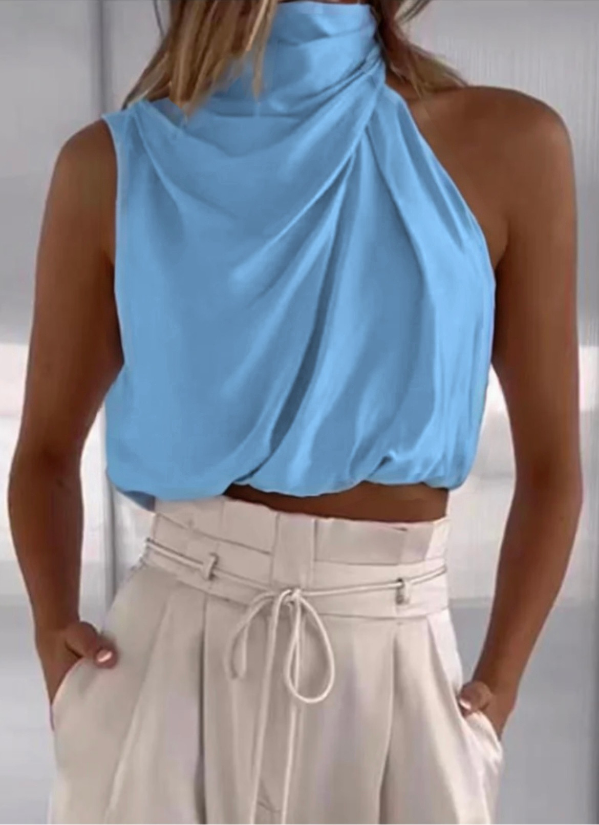 Wholesaler ROSYDAYS - Draped Satin Top